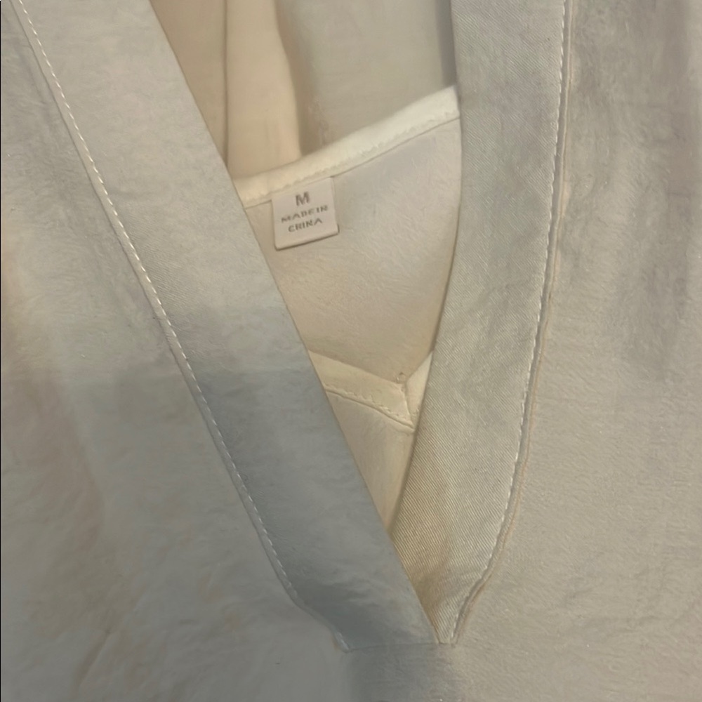 Jonathan Simkhai Elegant White Ruffle Sleeve Top Size Medium - Picture 3 of 4